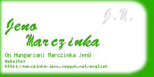 jeno marczinka business card